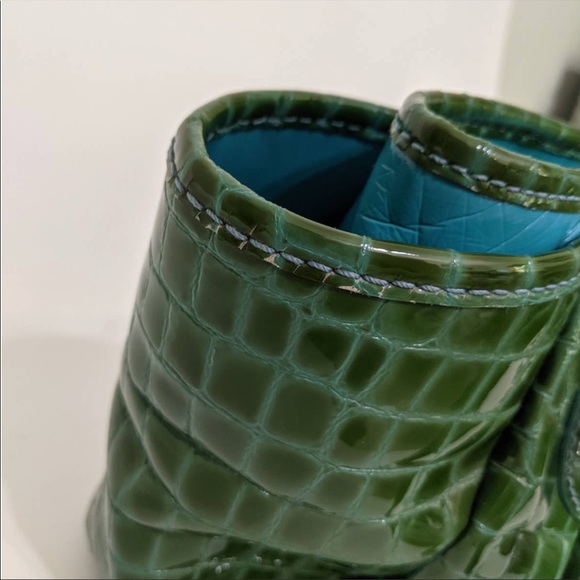 Antonio Melani Green Turquoise Patent Shoulder Bag - Picture 8 of 9